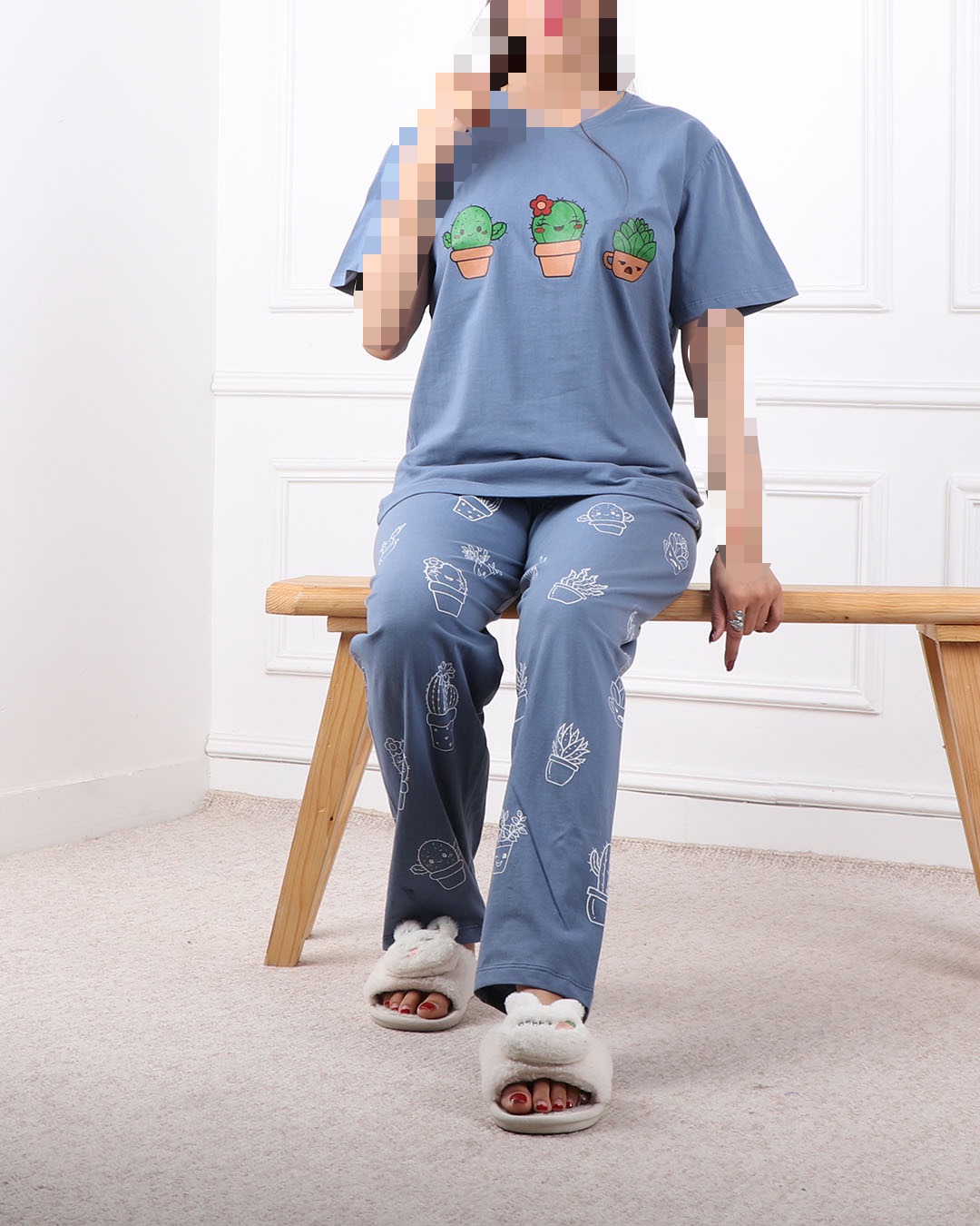 ست تیشرت وشلوار سه کاکتوس کد 2363