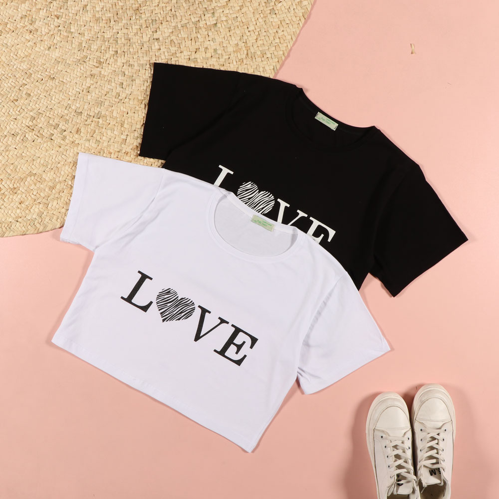 تیشرت کراپ لاو