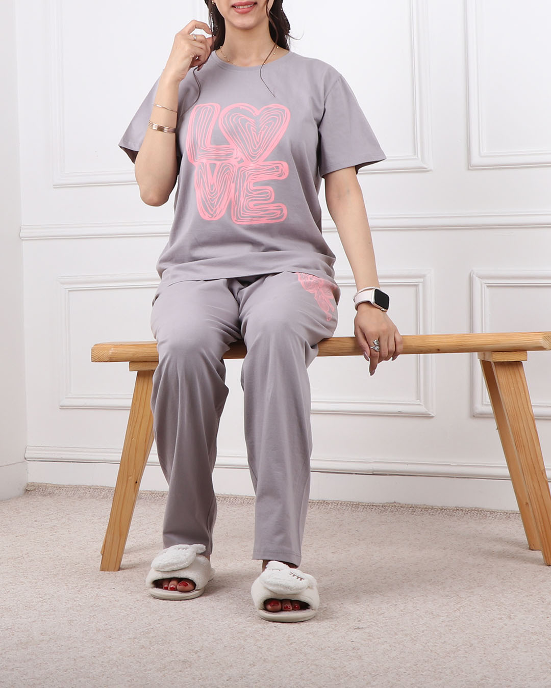 ست تیشرت وشلوار  لاو کد 2252