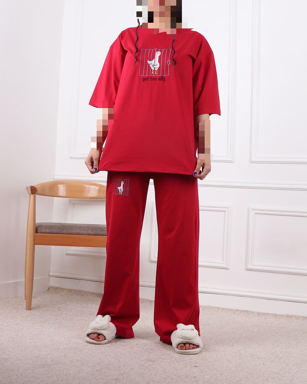 ست تیشرت وشلوار بگ غاززندانی کد 2424