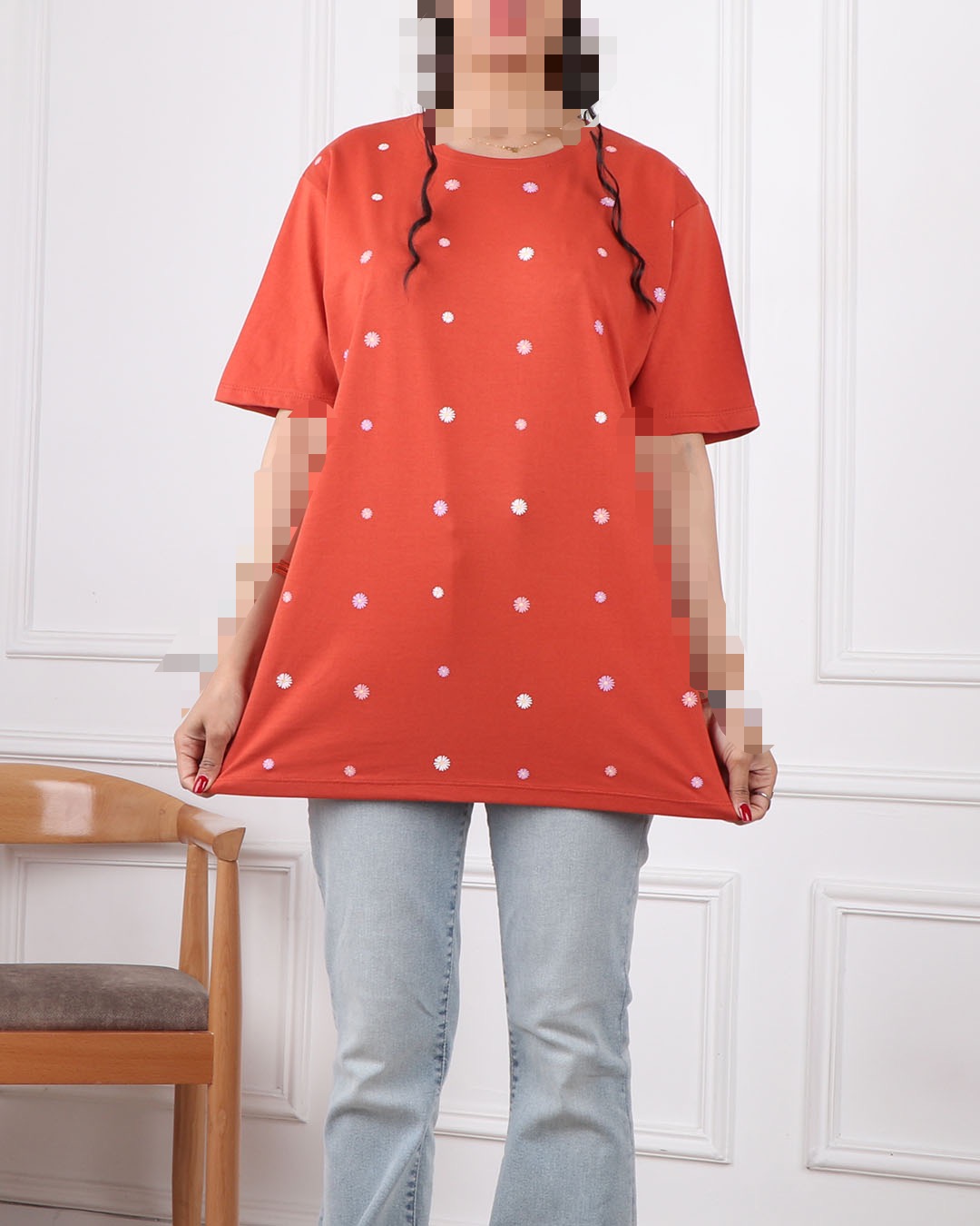 تیشرت قواره دار قاصدک کد 2359