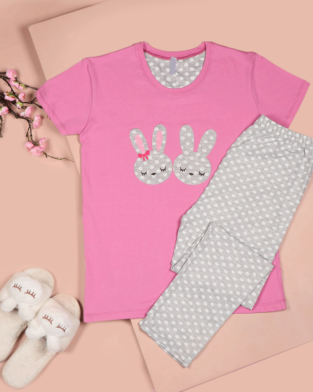 ست تیشرت وشلوار خرگوشی 