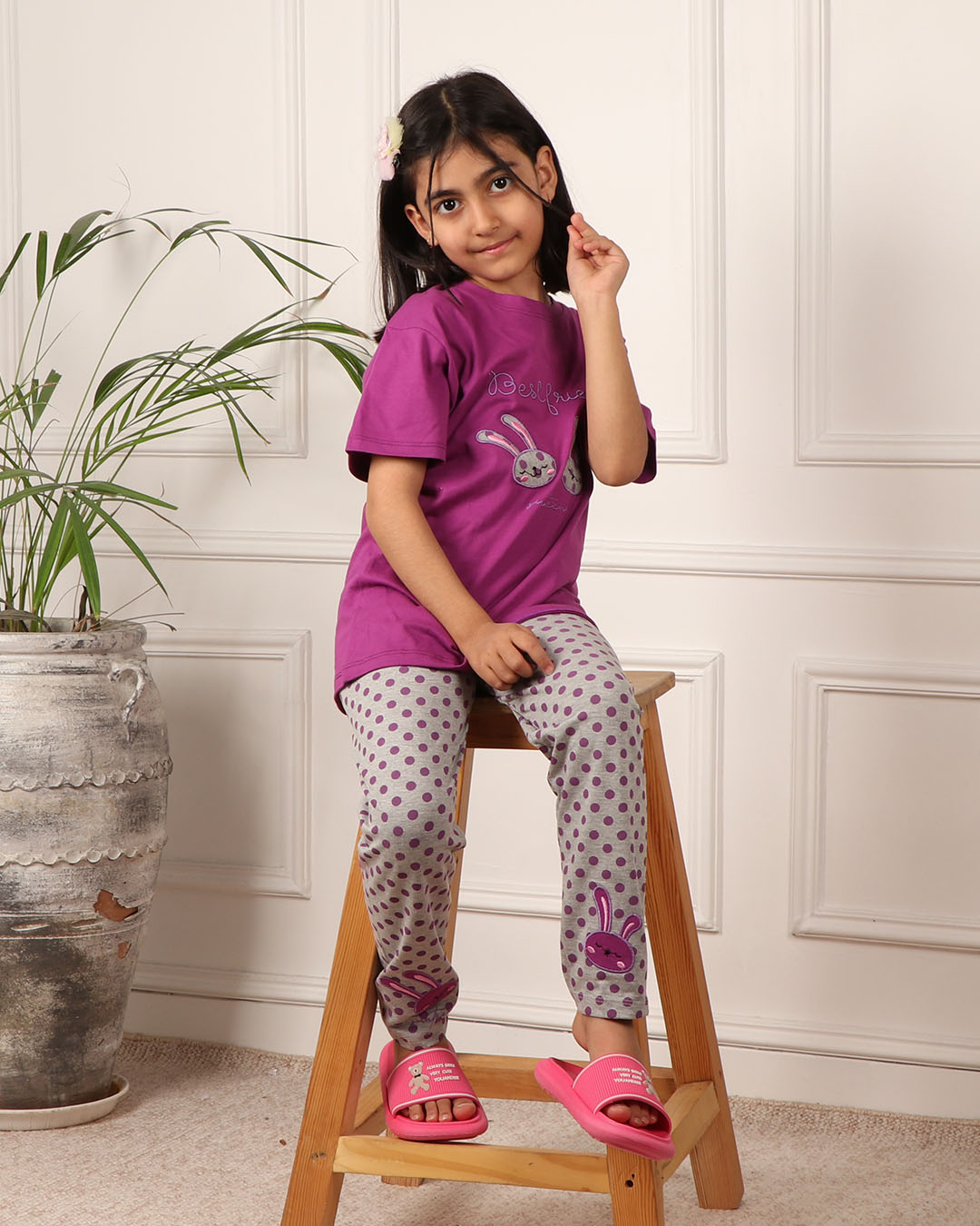 ست تیشرت وشلوار خرگوش دخترونه کد 1935