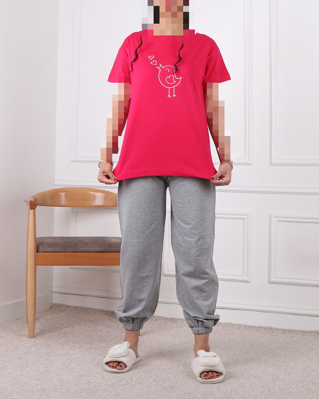 ست تیشرت وشلوار اسلش جوجه کد 2391