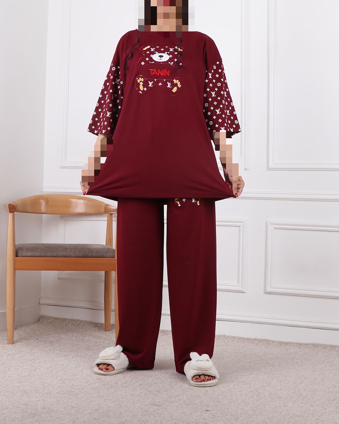 ست تیشرت وشلوار بگ خرس لویی کد 2375