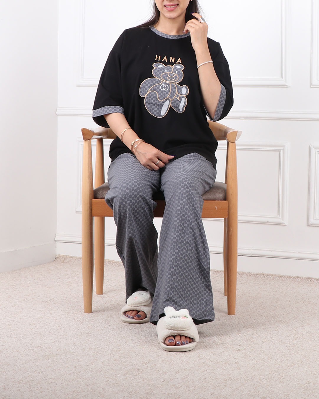 ست تیشرت و شلوار بگی خرس توپولو گوچی کد 2449