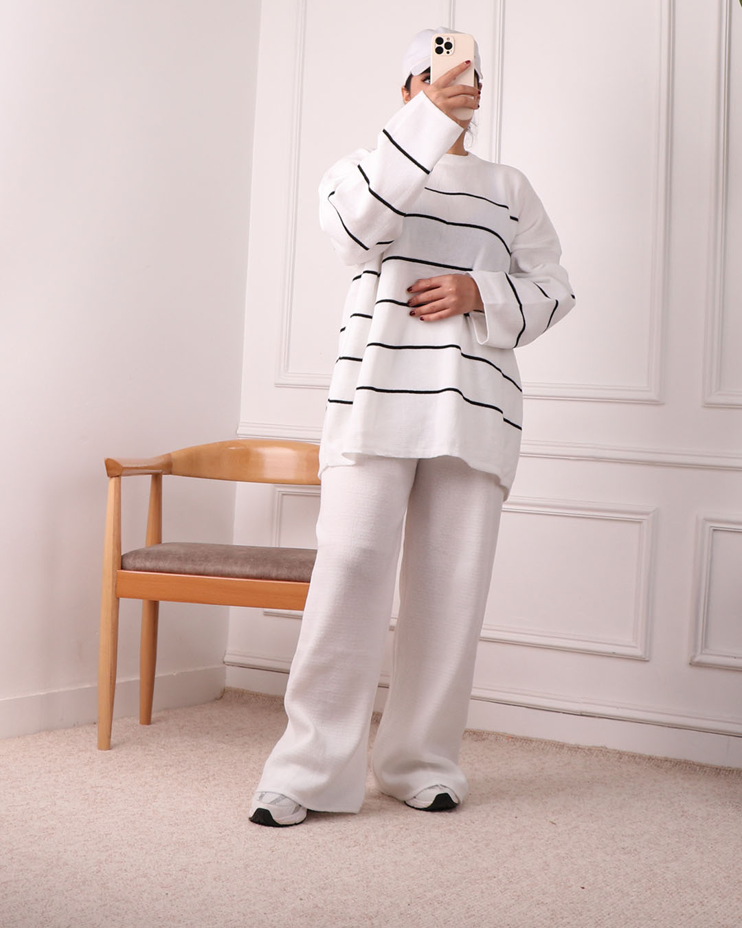 ست بلوز وشلوار بافت کد 2093