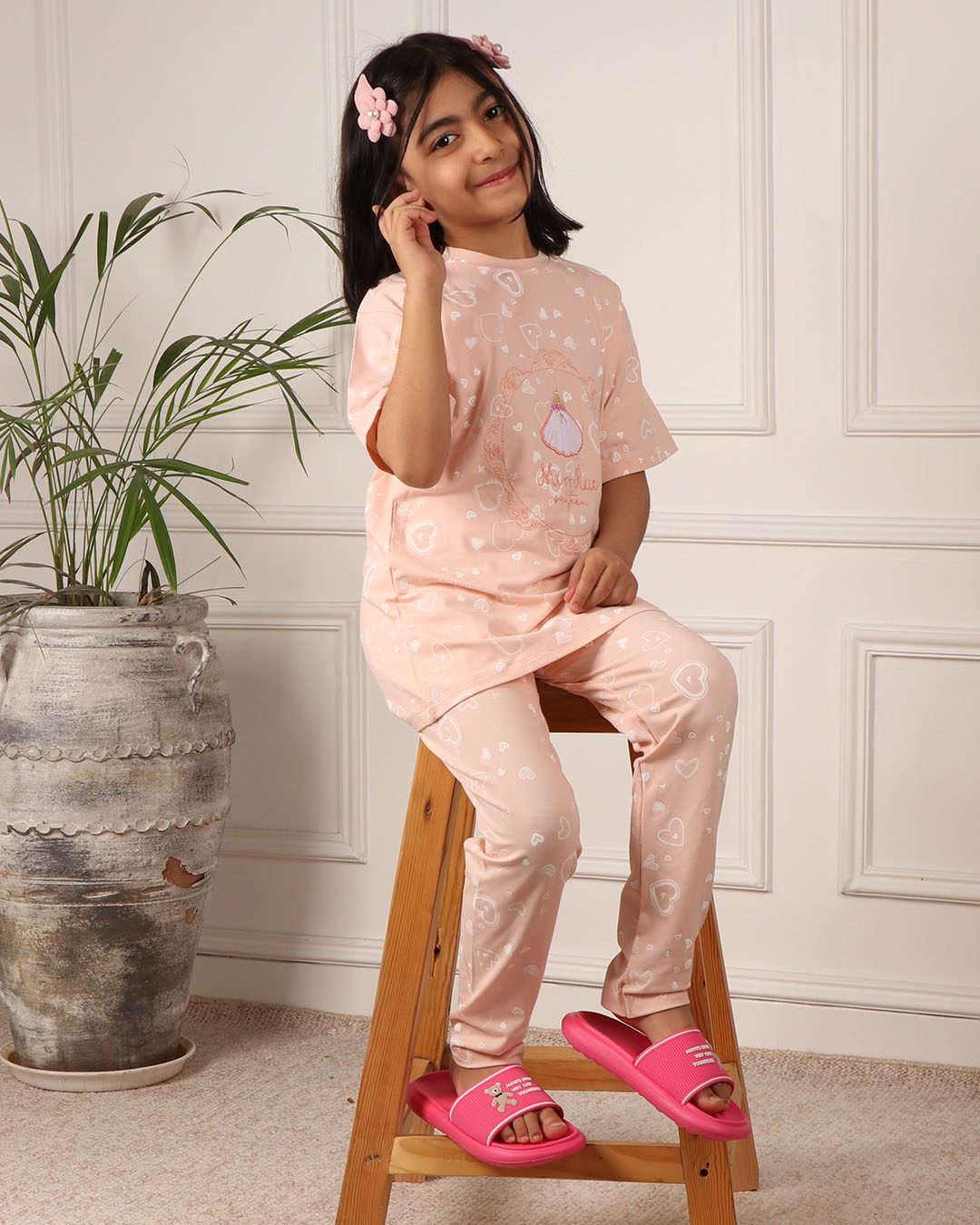 ست تیشرت وشلوار گلدوزی دخترونه کد 1930