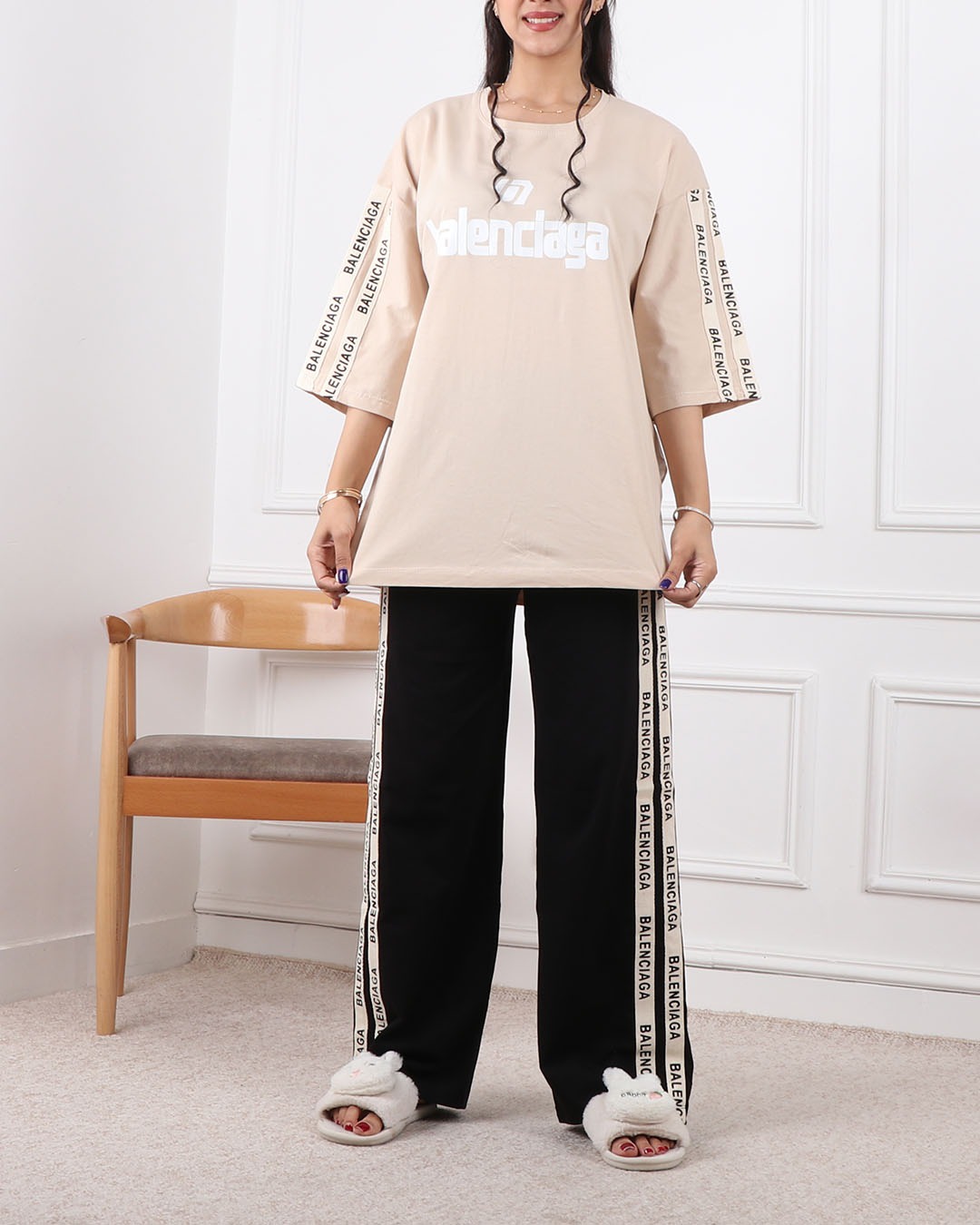 ست تیشرت وشلوار بگ بالنسیا کد 2429