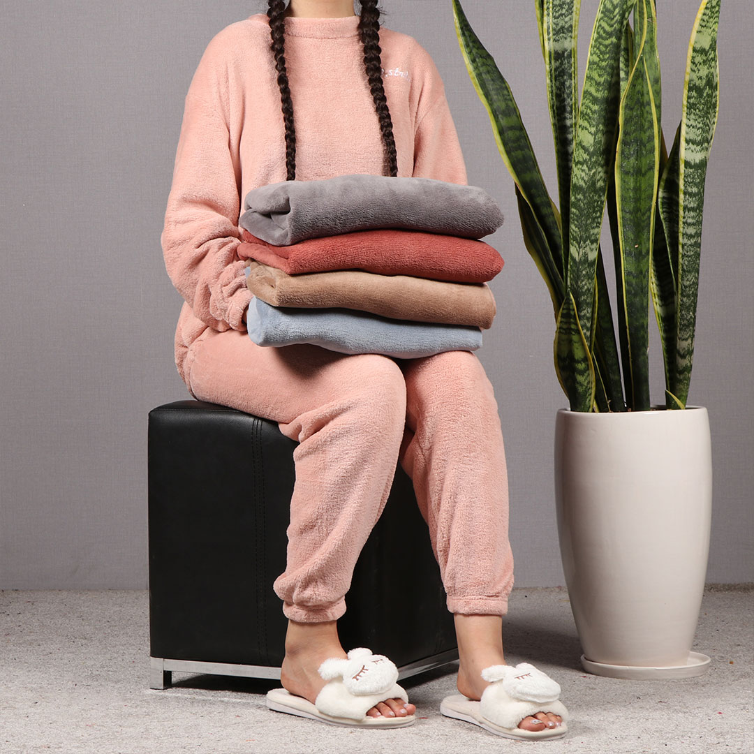 بلوز و شلوار حوله ای ساده