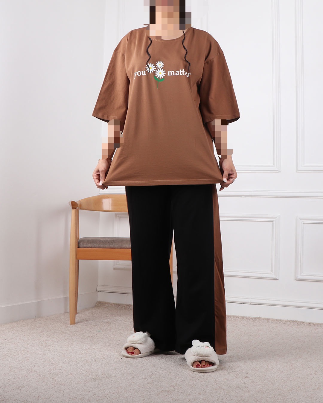 ست تیشرت وشلوار بگ بابونه کد 2406